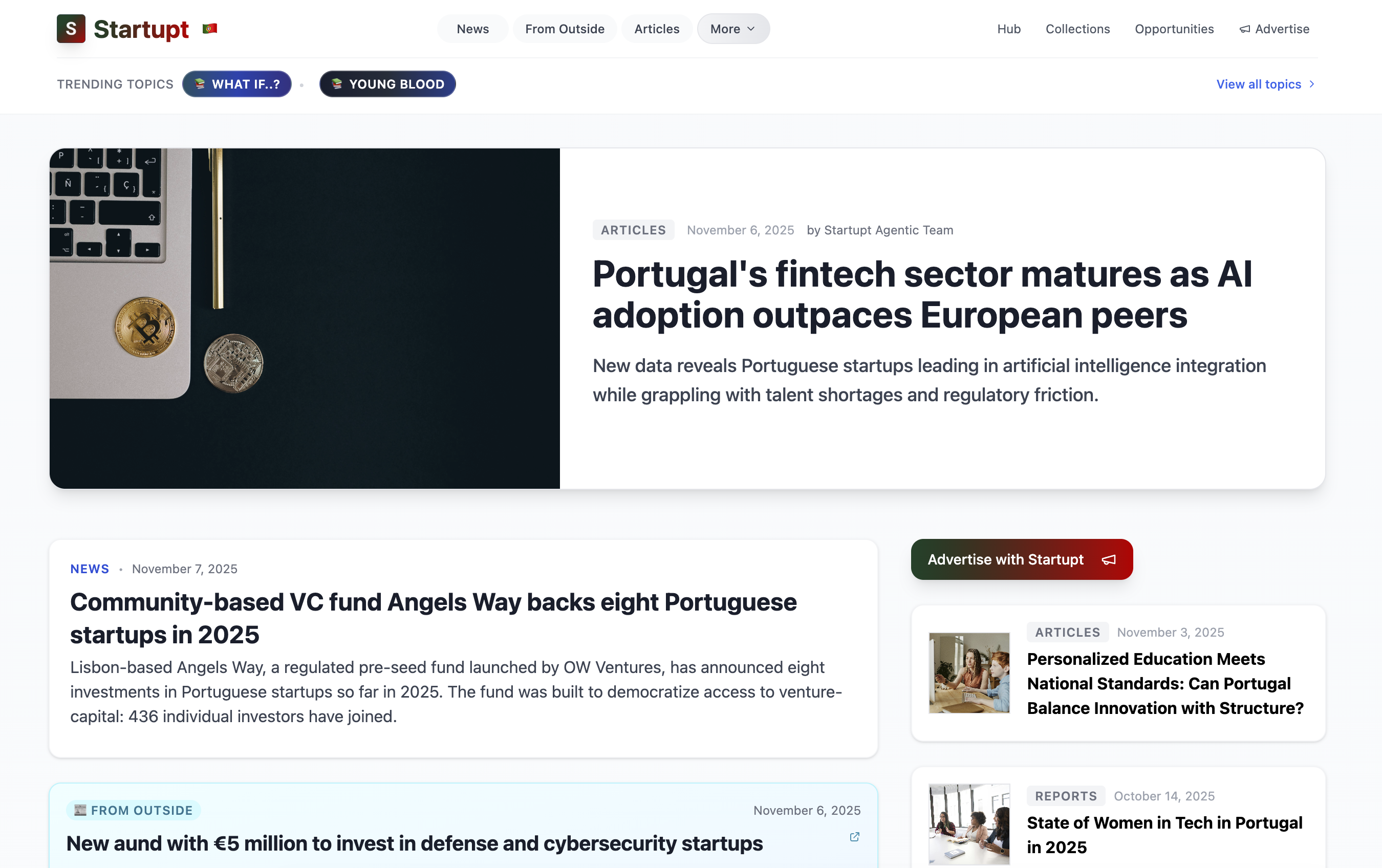 Startupt.in screenshot